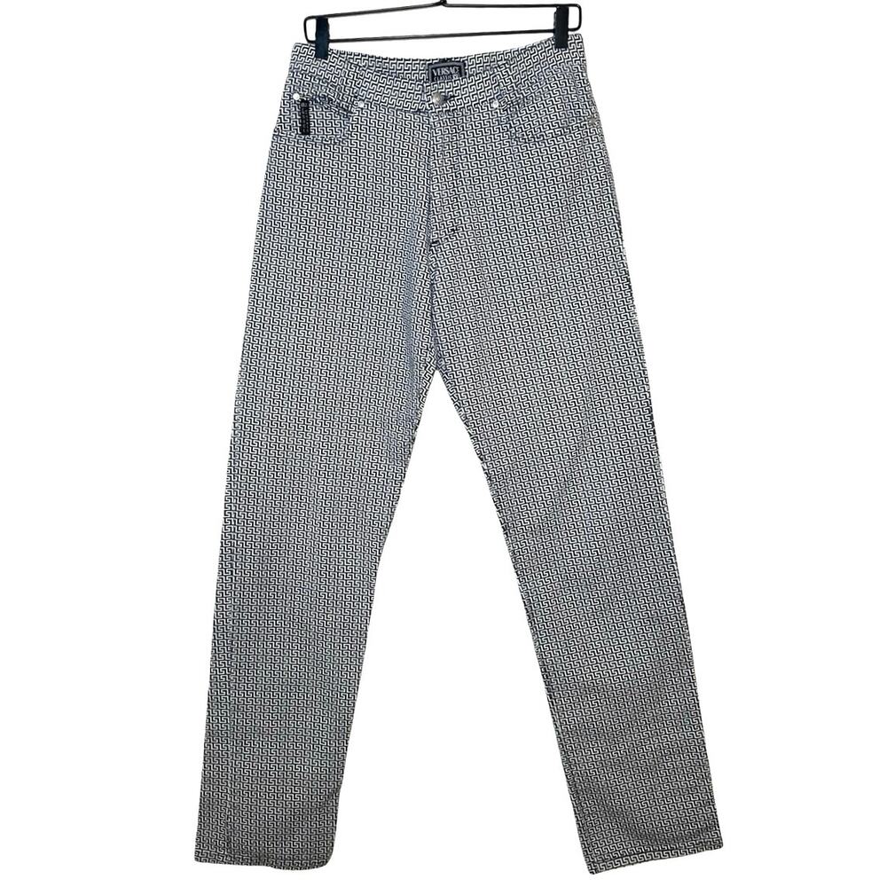 Versace Men’s Vintage 90’s V2 Classic Straight Leg Jeans Black/White Size 32X32